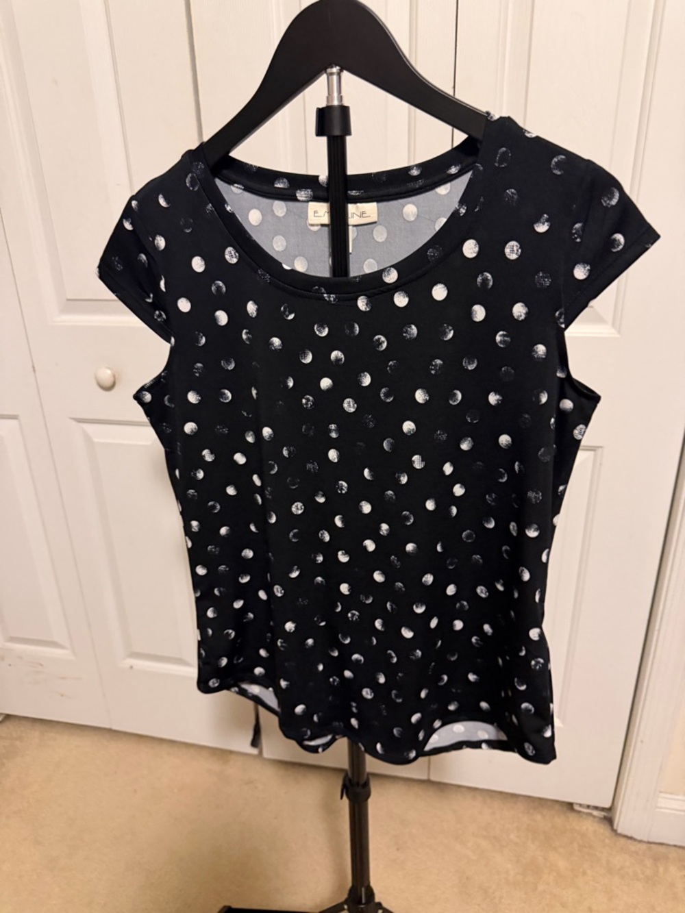Emaline Polka Dot Cap Sleeve Top
